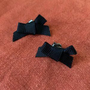 Black Bow Tie Earrings